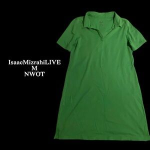 Isaac Mizrahi Live Green Polo Dress